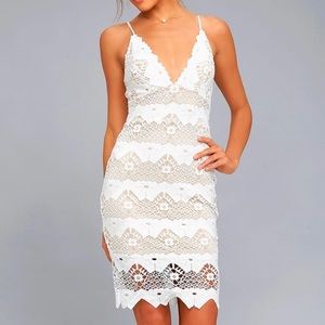 Lulus - Sway Away White Crochet Lace Dress